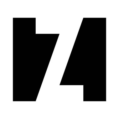 Beyaz Arkaplanda Siyah Dikdörtgen şekilli Z Simgesi