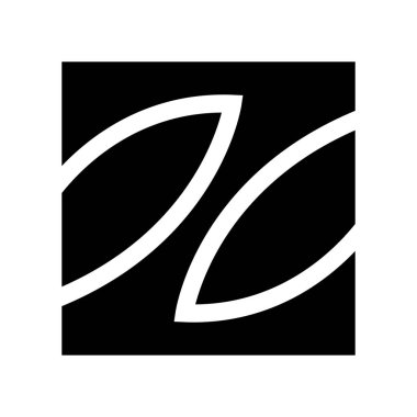 Beyaz Arkaplanda Siyah Kare Şeklinde Z Simgesi