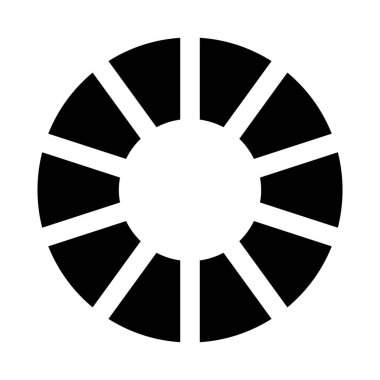 Siyah Çizgili Mektup O Simgesi Beyaz Arkaplanda