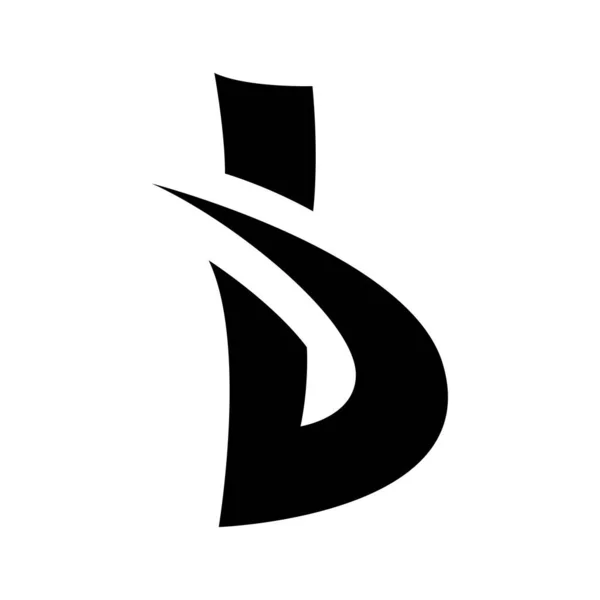 白色背景上的黑色黑体字B字母图标 — 图库照片