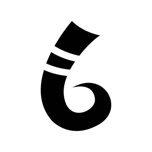 Schwarzes Buchstaben Symbol Auf Weißem Hintergrund — Stockfoto