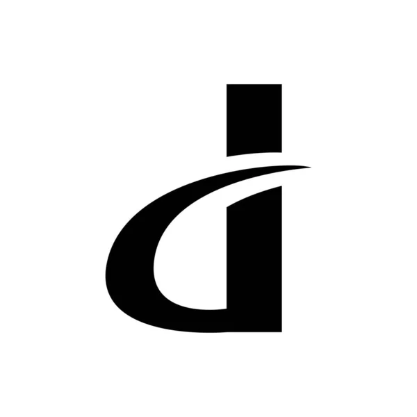 Schwarzes Kurviges Buchstaben Symbol Auf Weißem Hintergrund — Stockfoto