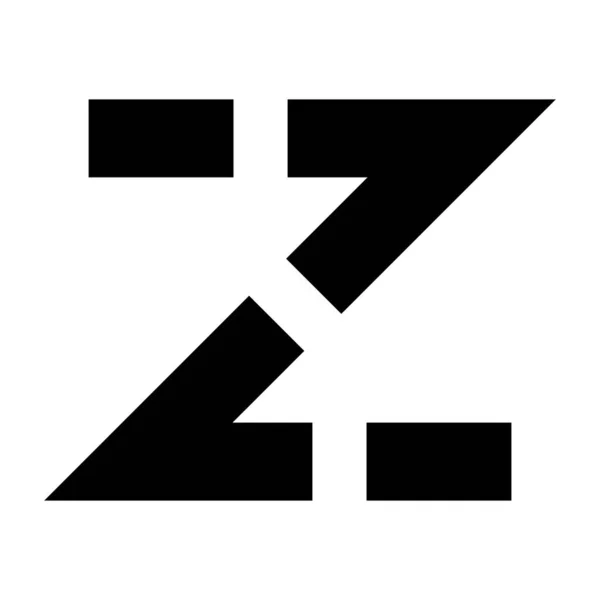 Schwarz Gepunktetes Buchstaben Symbol Auf Weißem Hintergrund — Stockfoto