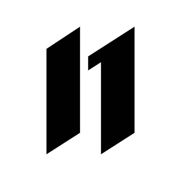 Schwarzer Buchstabe Icon Mit Parallelogrammen Auf Weißem Hintergrund — Stockfoto