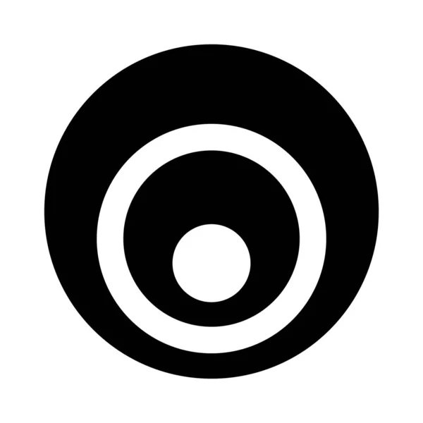 Schwarzer Buchstabe Mit Verschachtelten Kreisen Auf Weißem Hintergrund — Stockfoto