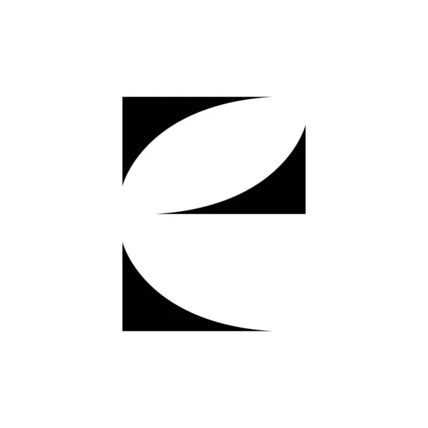 Black Lowercase Letter Icono Con Triángulos Curvos Sobre Fondo Blanco —  Fotos de Stock