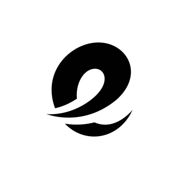 Schwarzes Kleinbuchstaben Symbol Mit Weichen Stacheligen Kurven Auf Weißem Hintergrund — Stockfoto