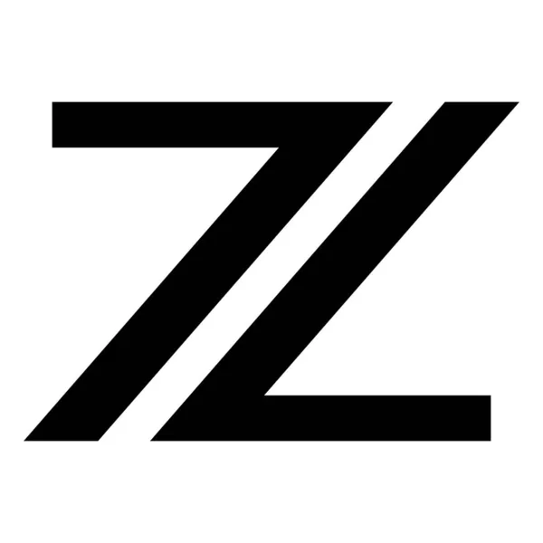 Schwarze Zahl Geformtes Buchstaben Symbol Auf Weißem Hintergrund — Stockfoto