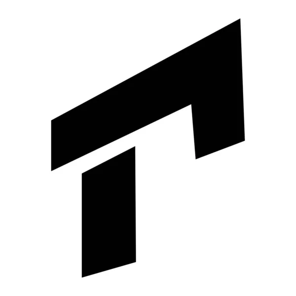 Schwarzes Rechteckiges Symbol Auf Weißem Hintergrund — Stockfoto