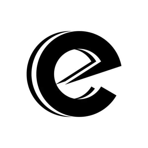 Schwarzes Rundes Kleinbuchstaben Symbol Auf Weißem Hintergrund — Stockfoto