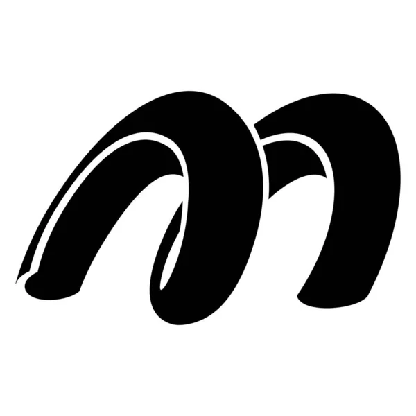 Μαύρη Άνοιξη Σχήμα Γράμμα Εικονίδιο Λευκό Φόντο — Φωτογραφία Αρχείου