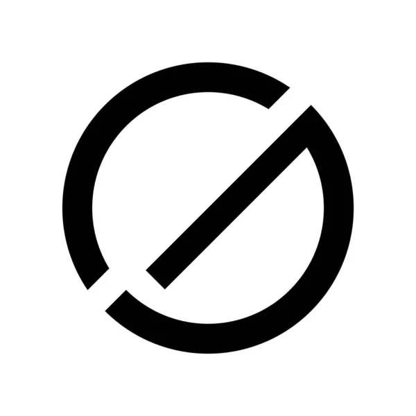 Schwarzer Dünner Runder Buchstabe Symbol Auf Weißem Hintergrund — Stockfoto