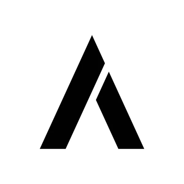 Schwarzer Buchstabe Trapezform Ein Symbol Auf Weißem Hintergrund — Stockfoto