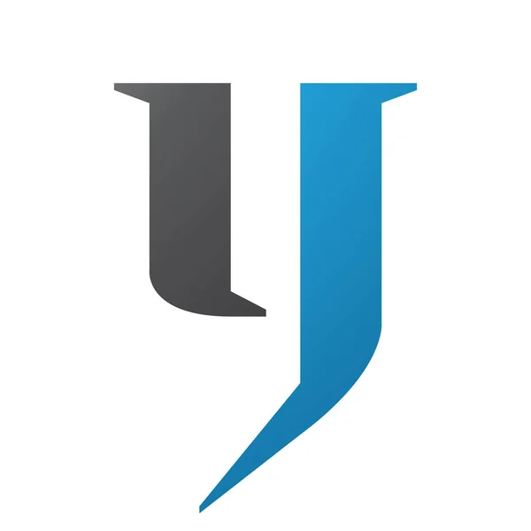 Черно Синий Логотип Буквы Белом Фоне — стоковое фото