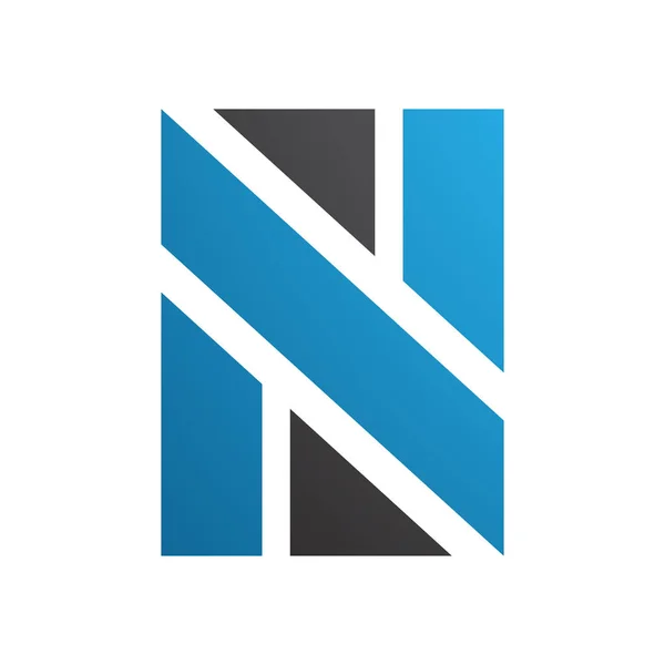 Blaues Und Schwarzes Buchstaben Symbol Rechteckform Auf Weißem Hintergrund — Stockfoto