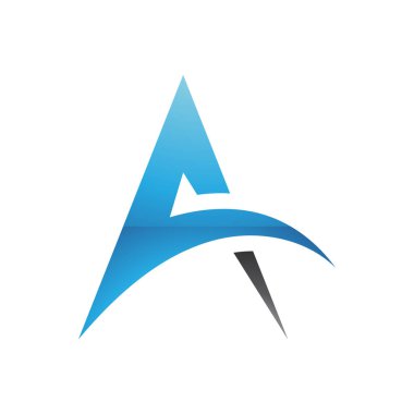 Mavi ve Siyah Parlak Dikenli Dikenli Kemer Beyaz Arkaplanda Bir Simge Harfi