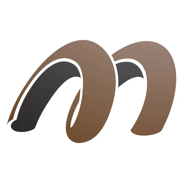 Kahverengi Siyah Bahar Şekilli Beyaz Arkaplanda Simgesi — Stok fotoğraf