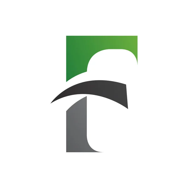 Икона Зеленое Черное Письмо Острыми Советами Белом Фоне — стоковое фото