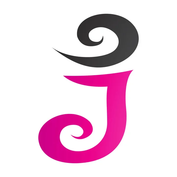 Икона Форме Пурпурного Черного Вихрей Белом Фоне — стоковое фото
