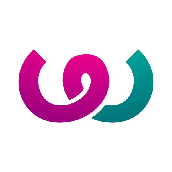 Икона Форме Пурпурного Зеленого Весны Белом Фоне — стоковое фото