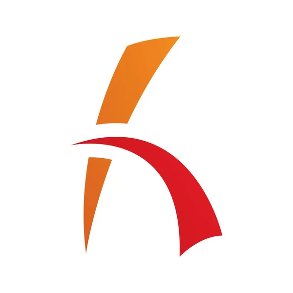 Orangen Und Roten Buchstaben Symbol Mit Stacheligen Linien Auf Weißem — Stockfoto