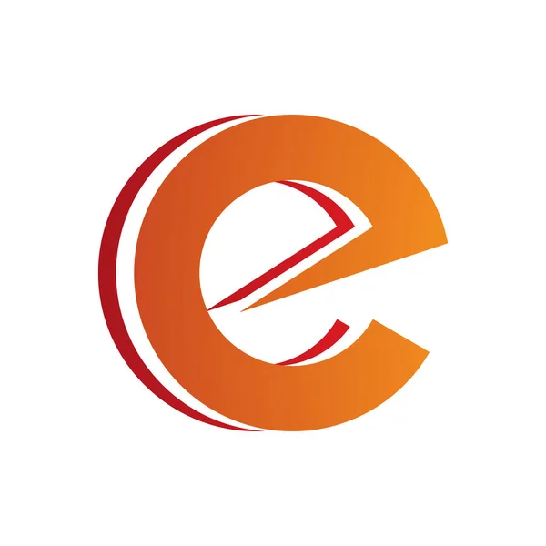 Оранжево Красный Круглый Логотип Буквы Белом Фоне — стоковое фото