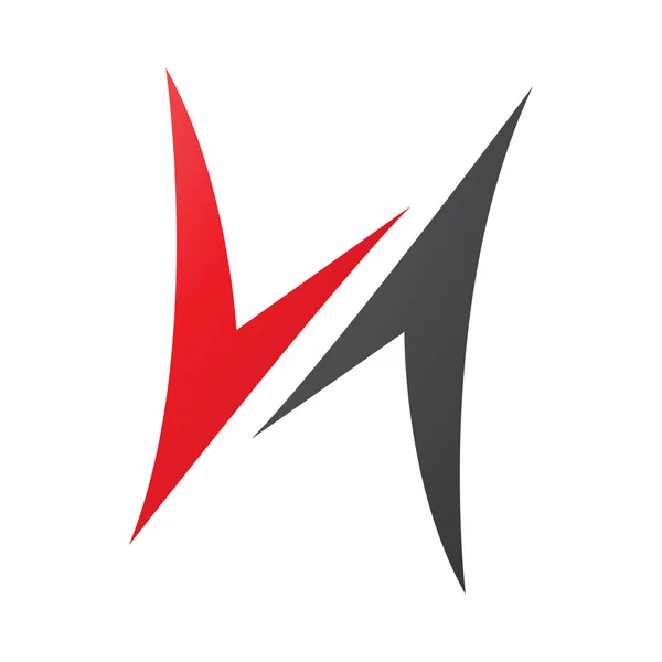 Red Black Arrow Shaped Letter Ikoon Een Witte Achtergrond — Stockfoto