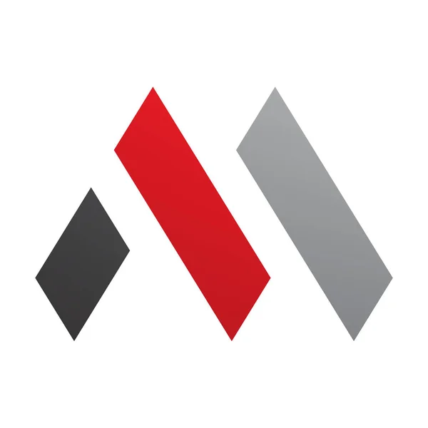 Roter Und Schwarzer Buchstabe Symbol Mit Rechtecken Auf Weißem Hintergrund — Stockfoto