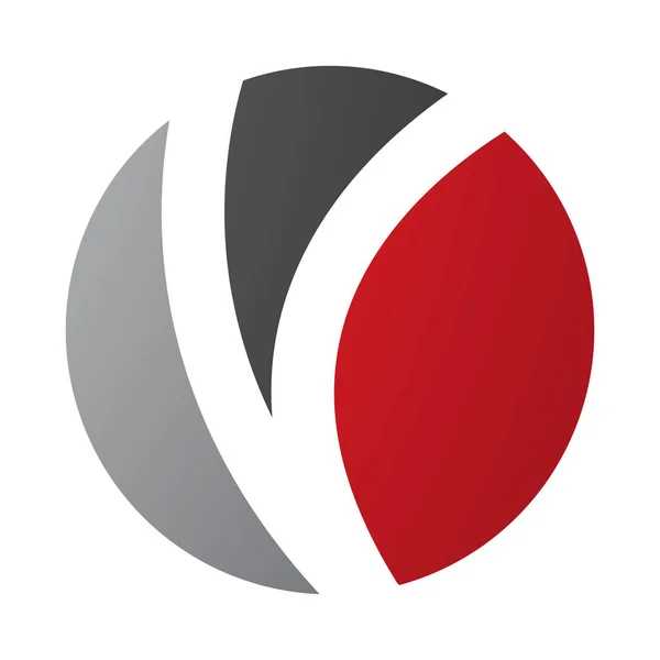 Kırmızı Siyah Harf Simgesi Beyaz Arkaplanda Şeklinde — Stok fotoğraf