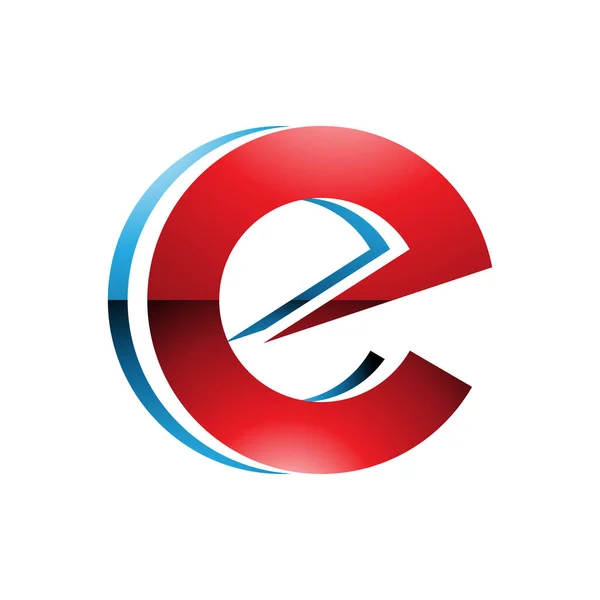 Red Blue Glossy Layered Lowercase Letter Icon White Background — Φωτογραφία Αρχείου