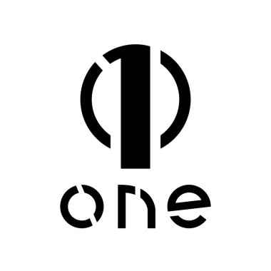 Beyaz Arkaplanda Bir Numaranın Siyah Sembolü - Simge 2