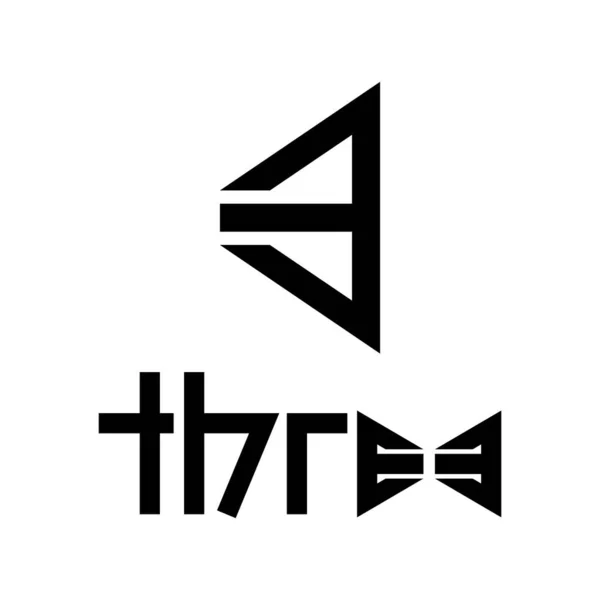 Svart Symbol För Nummer Vit Bakgrund Ikon — Stock vektor