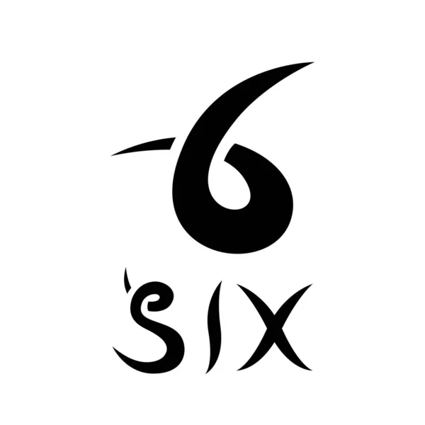 Svart Symbol För Nummer Vit Bakgrund Ikon — Stock vektor