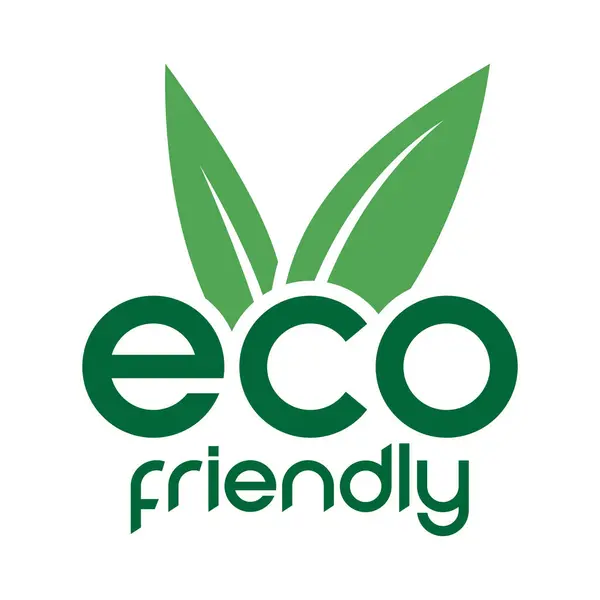 Logo Vert Foncé Écologique Avec Feuilles Forme Sur Fond Blanc — Image vectorielle