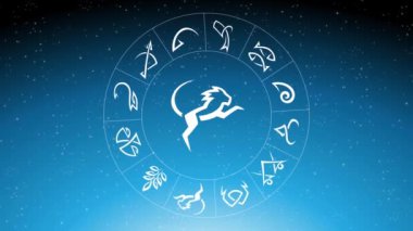 Beyaz Çizgi Sanatı Animasyonu Leo Zodiac İşareti