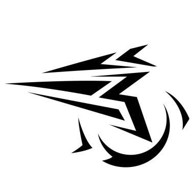 Beyaz Arkaplanda Siyah Soyut Sol Yüzlü Ok Simgesi