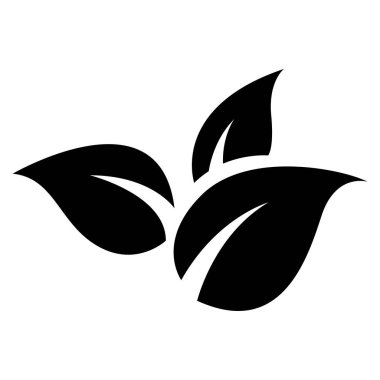 Siyah Soyut Basit 3 Kalın Kalıp Beyaz Arkaplanda Simge Bırakıyor