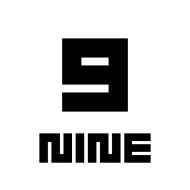 Beyaz Arkaplanda 9 Numara için Siyah Sembol - Simge 9