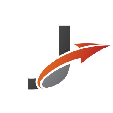 Turuncu ve Siyah Büyük Harf Beyaz Arkaplanda Ok Olan J Simgesi