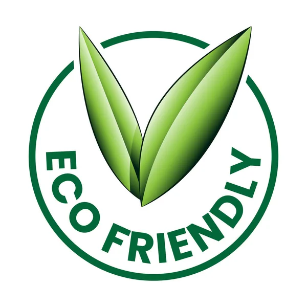 Shaded Green Eco Friendly Icon with V Shaped Leaves 8 on a White Background