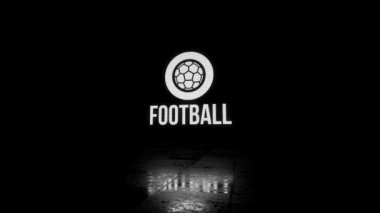 Glitchy Flickering TV Futbol Programı Görünür TV Tarama Hatları Siyah Arkaplanda