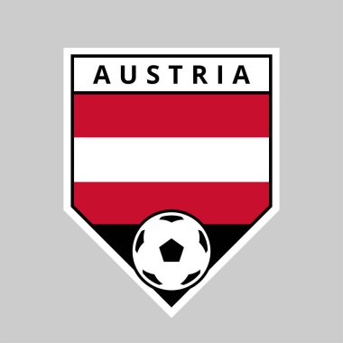 Futbol Turnuvası için Avusturya Açı Kalkan Takımı Rozeti