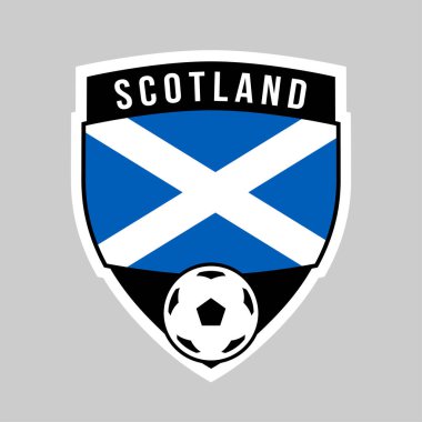 Futbol Turnuvası için İskoçya Kalkan Takımı Rozeti