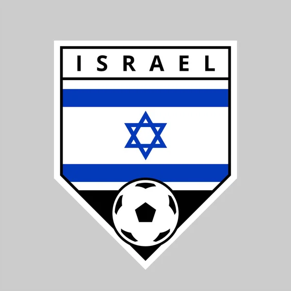 Illustration Angled Shield Team Badge Israel Football Tournament — Stock Vector