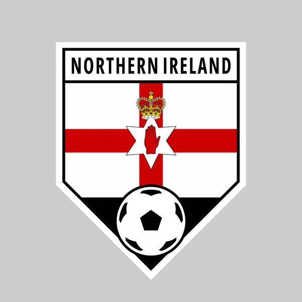 Illustration Angled Shield Team Badge Northern Ireland Football Tournament — Stock Vector