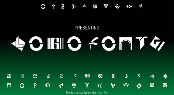 Design Del Font Logo Astratto Moderno Alfabeto Inglese Con Lettere — Vettoriale Stock