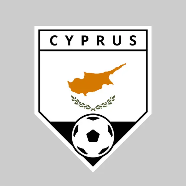 Illustration Angled Shield Team Badge Cyprus Football Tournament — Stock Photo, Image