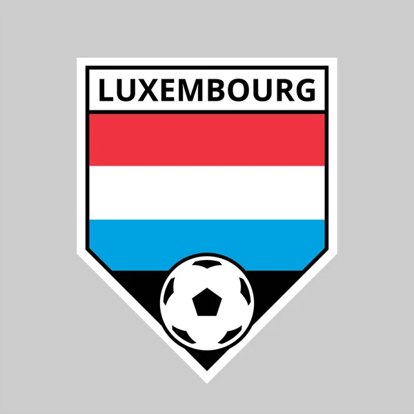 Illustration Angled Shield Team Badge Luxembourg Football Tournament — Stock Photo, Image