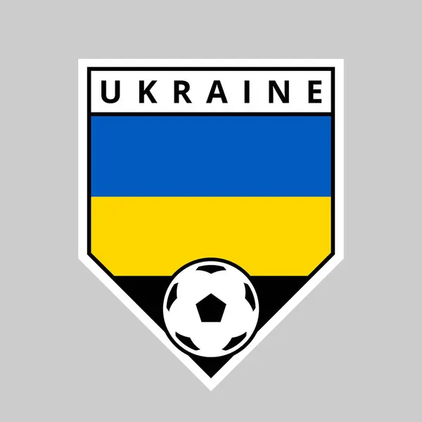 Illustration Angled Shield Team Badge Ukraine Football Tournament — Stock Photo, Image