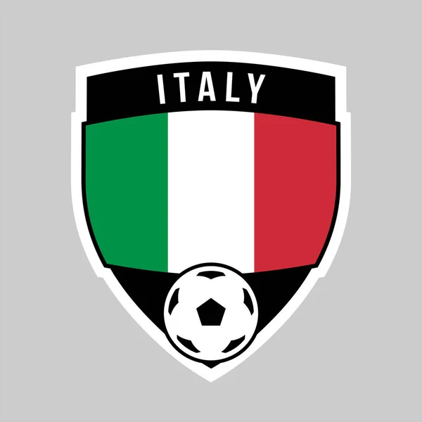 Illustration Shield Team Badge Italy Football Tournament — Stock Photo, Image